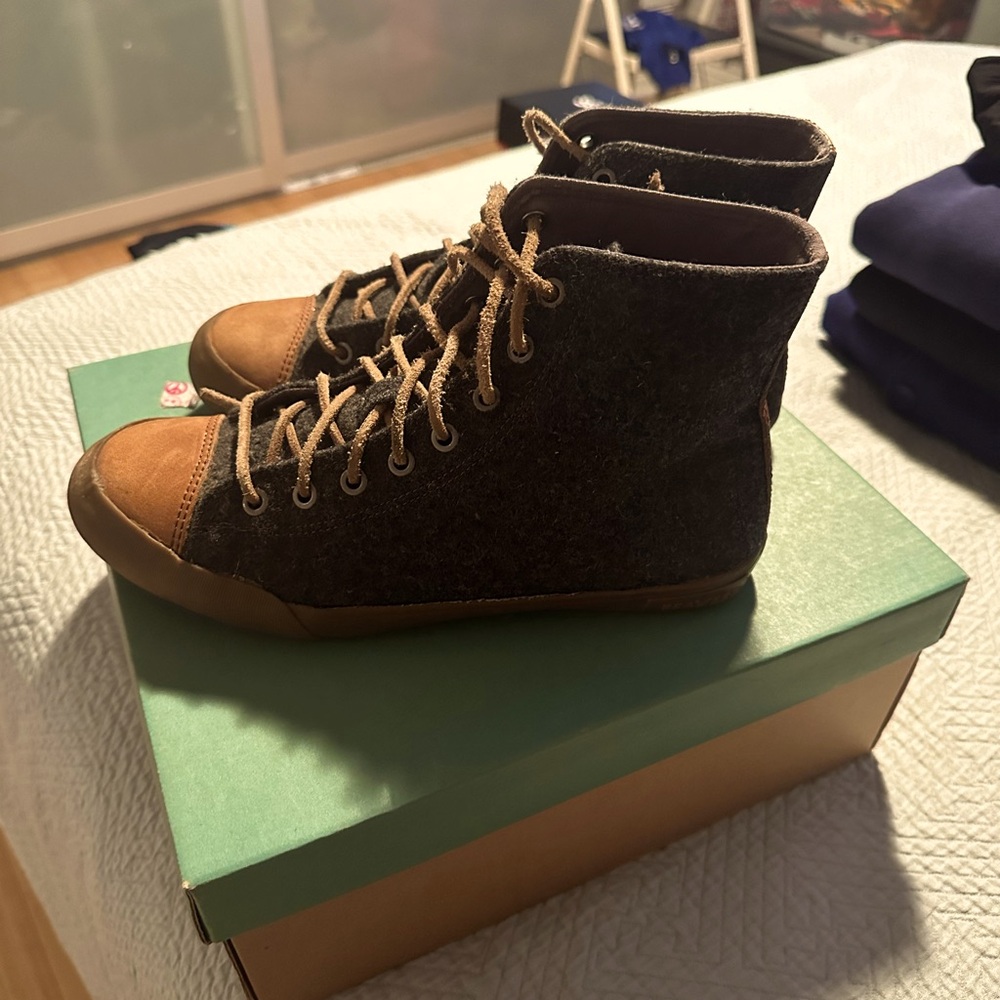 Seavees Army Issue High Shoe In Carbon (Grey) Woo… - image 5